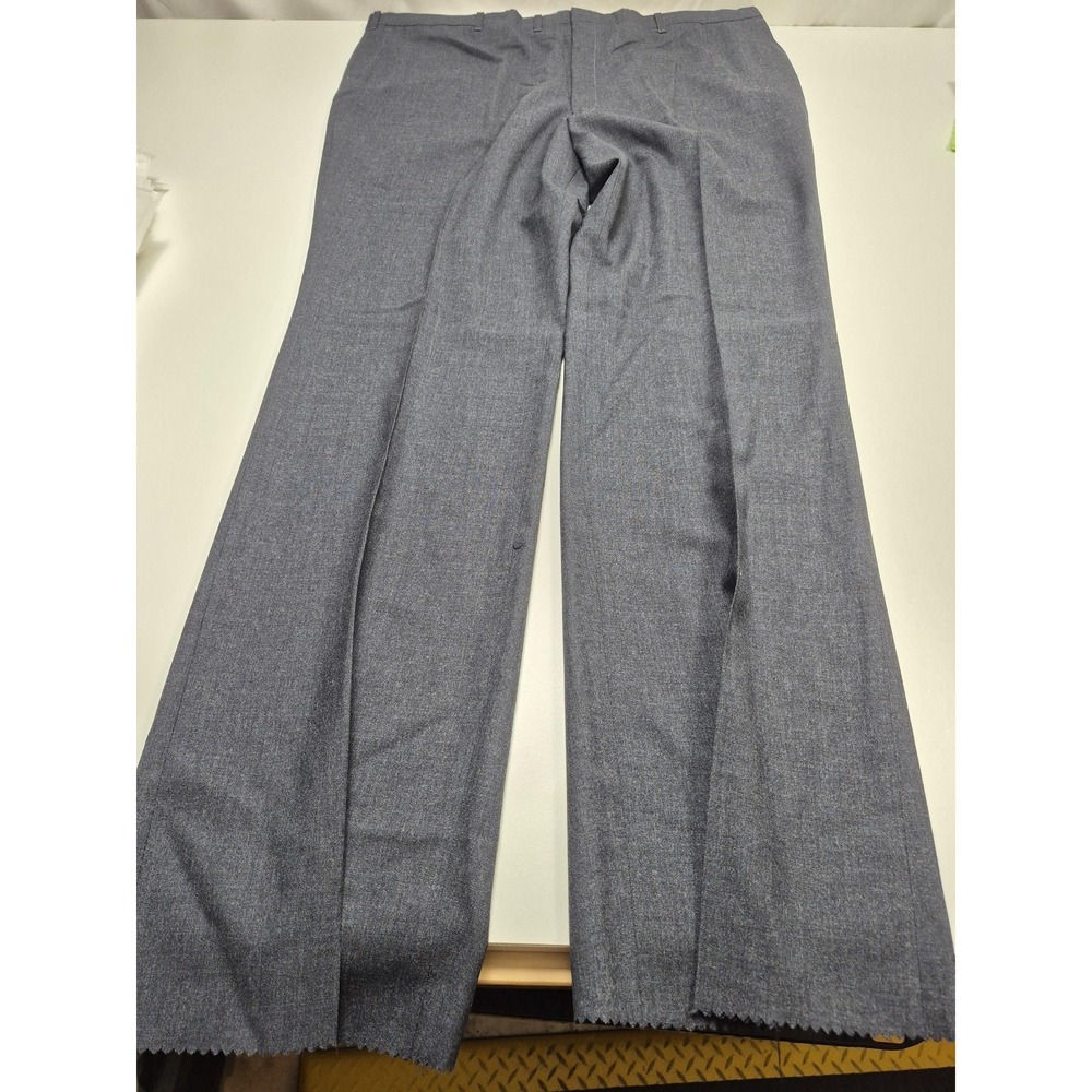 VTG Racquet Club Dress Pants Mens 46x36 Gray Wool Pleated Unhemmed USA NWT